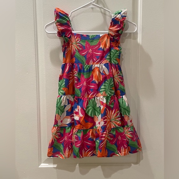 Janie and Jack Tropical Floral Tiered Dress - Picture 3 of 4